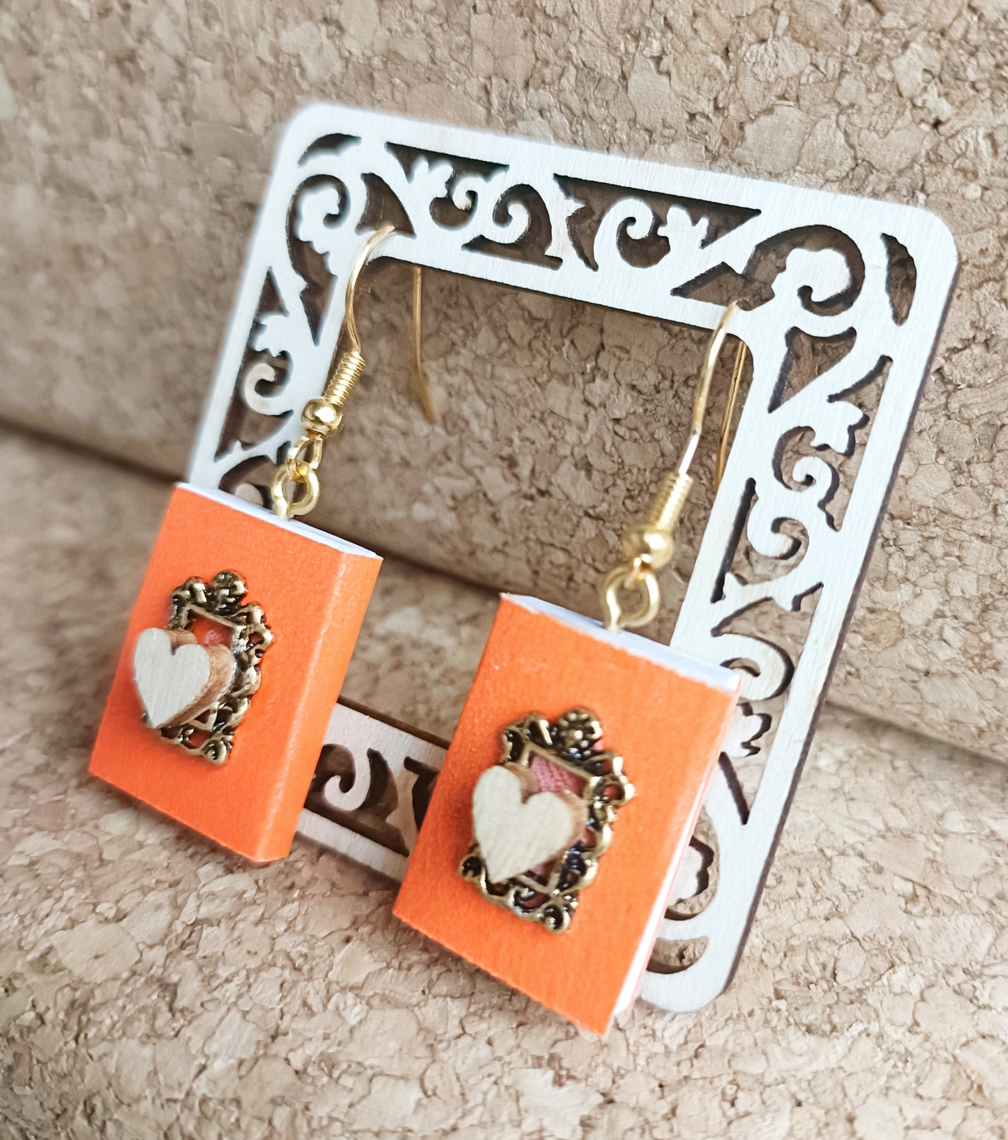 Orange Book Earrings