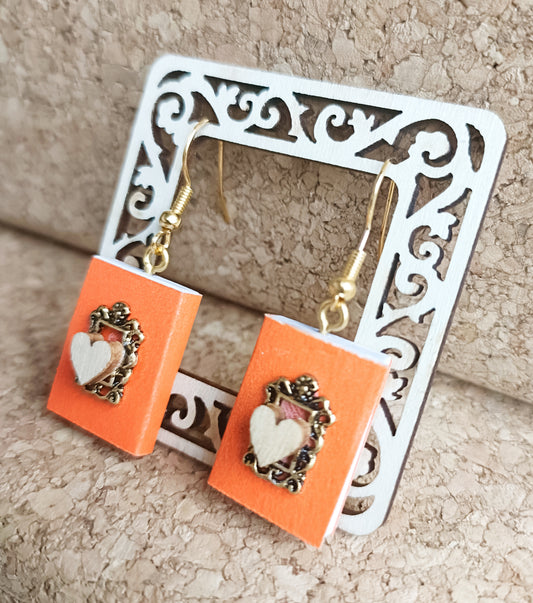 Orange Book Earrings