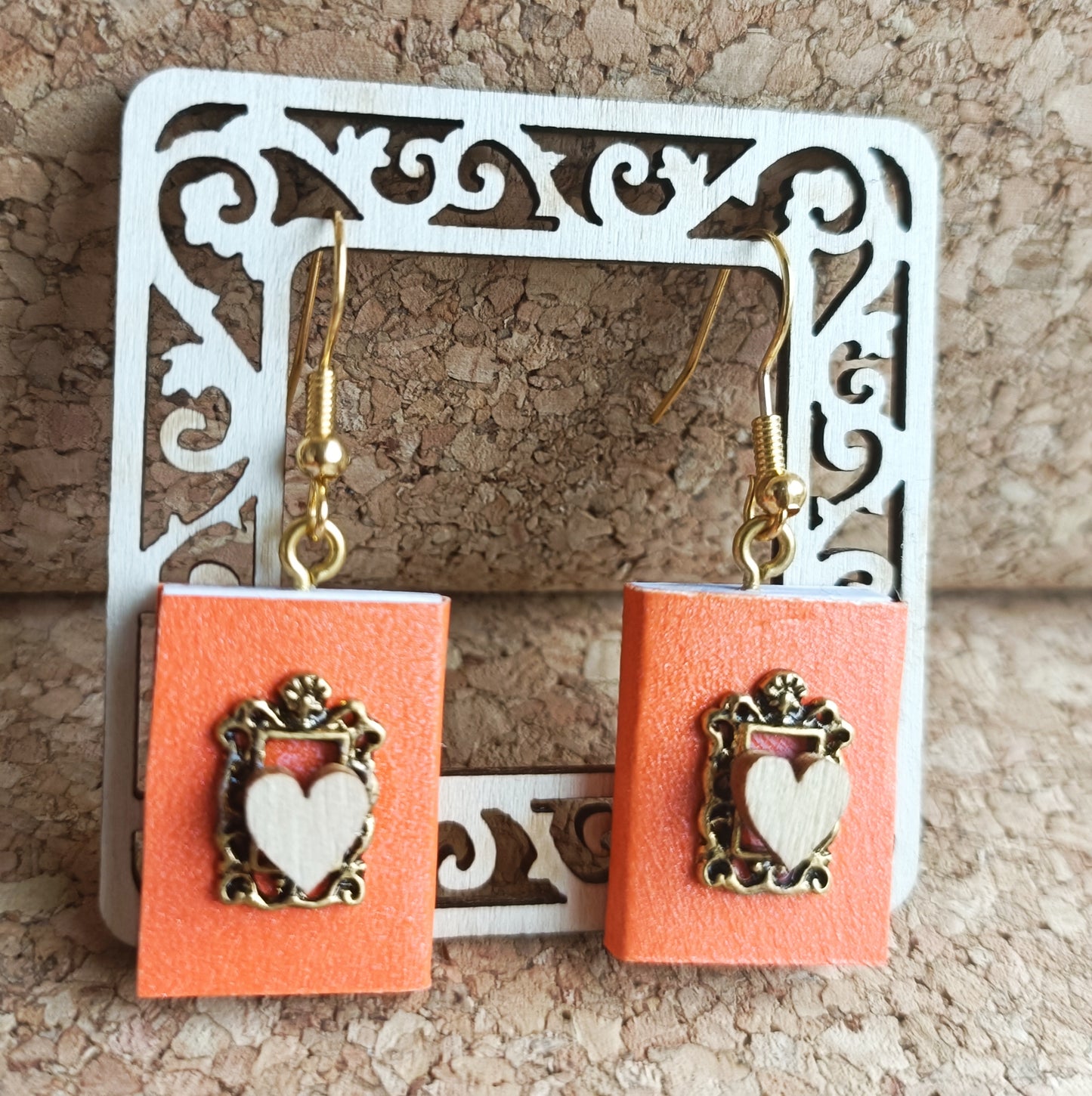 Orange Book Earrings