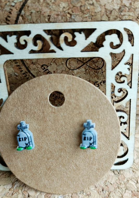 Tiny Tombstone Earrings