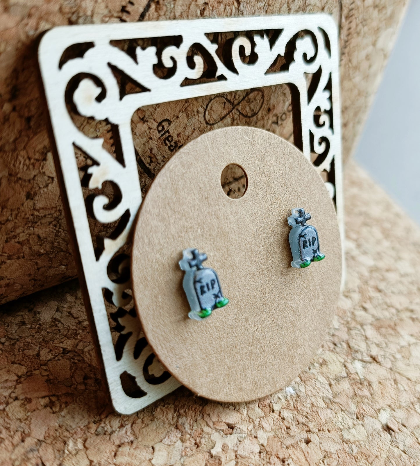 Tiny Tombstone Earrings
