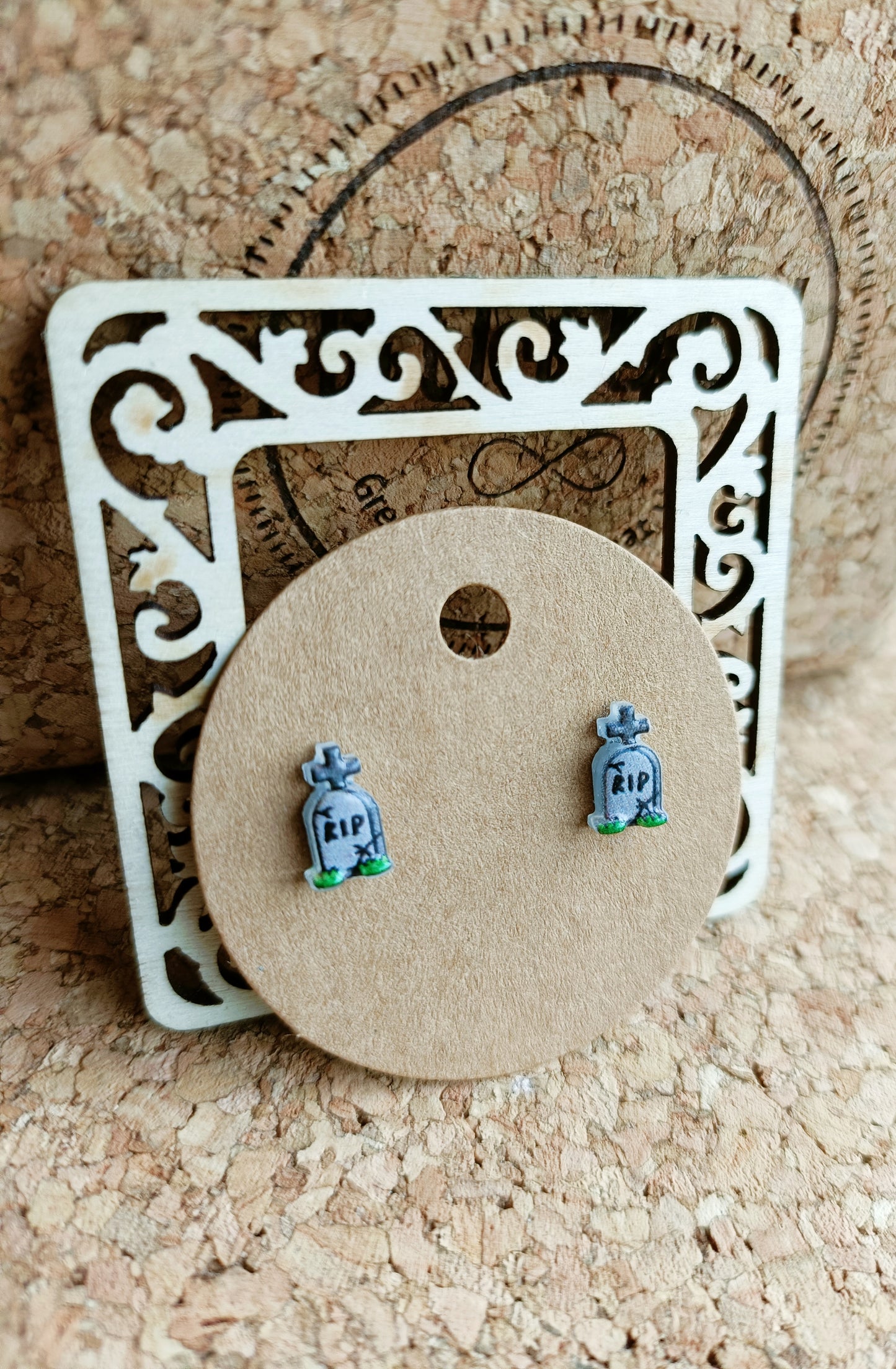 Tiny Tombstone Earrings