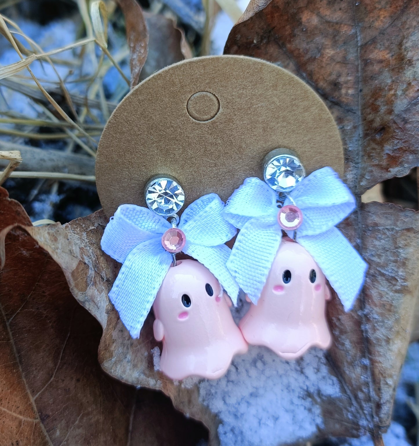 Ghost & Bow Earrings