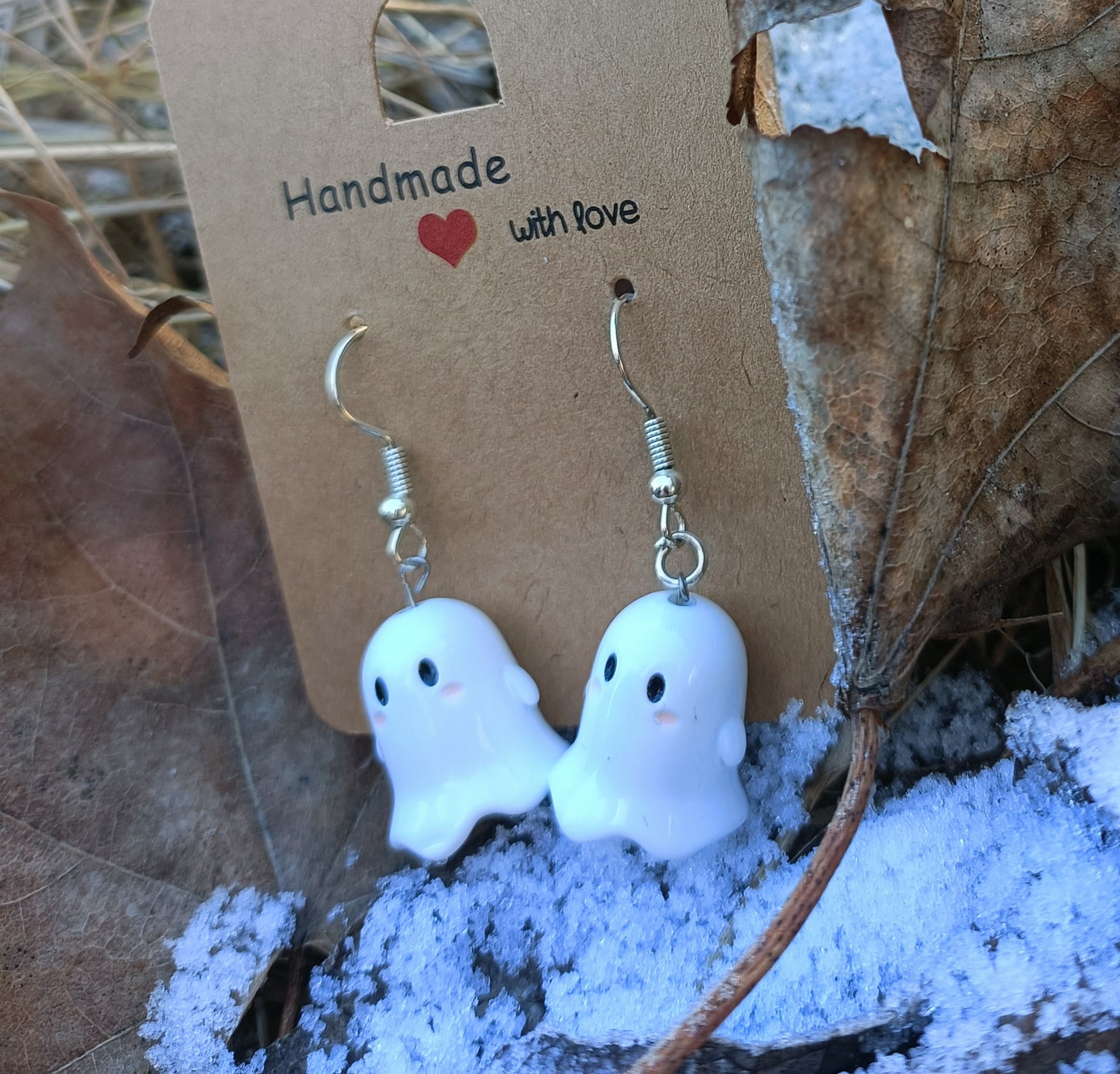 Tiny Ghost Earrings