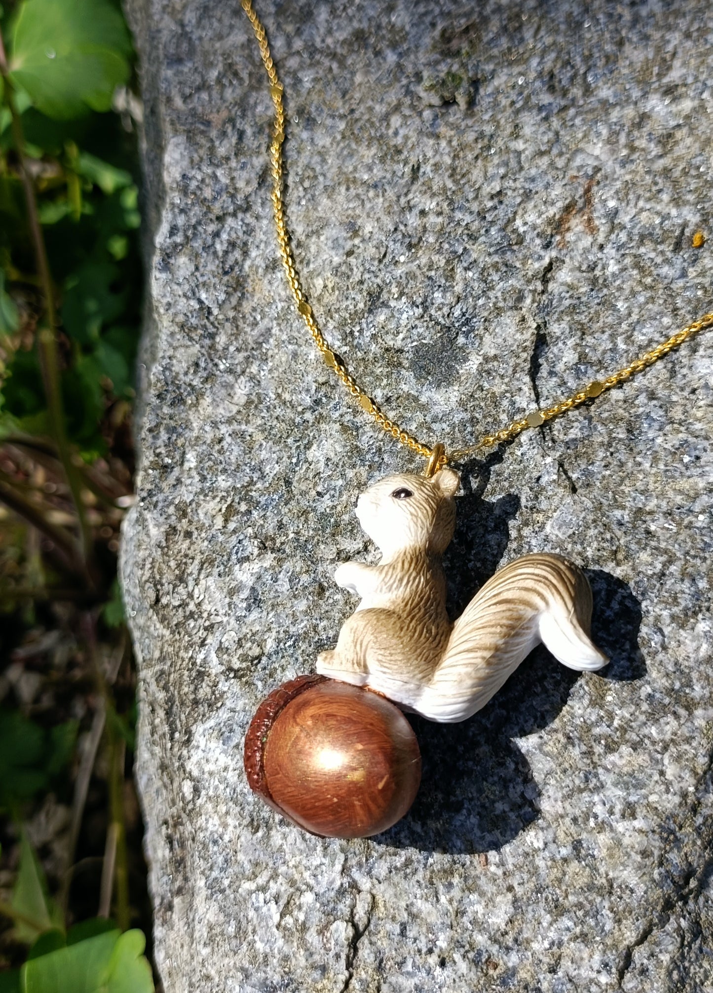 Squirrel & Acorn Pendant