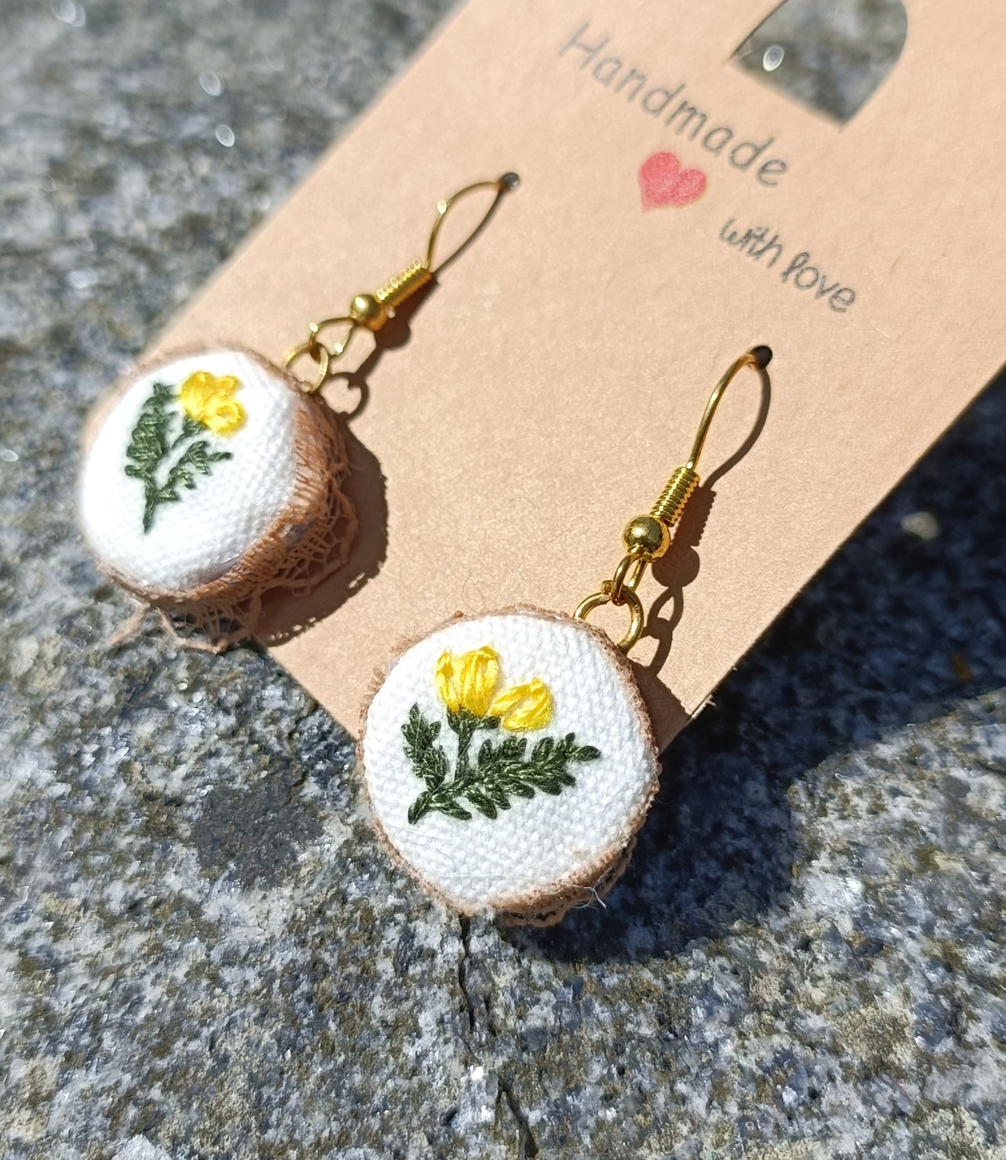 Tiny Embroidery Earrings