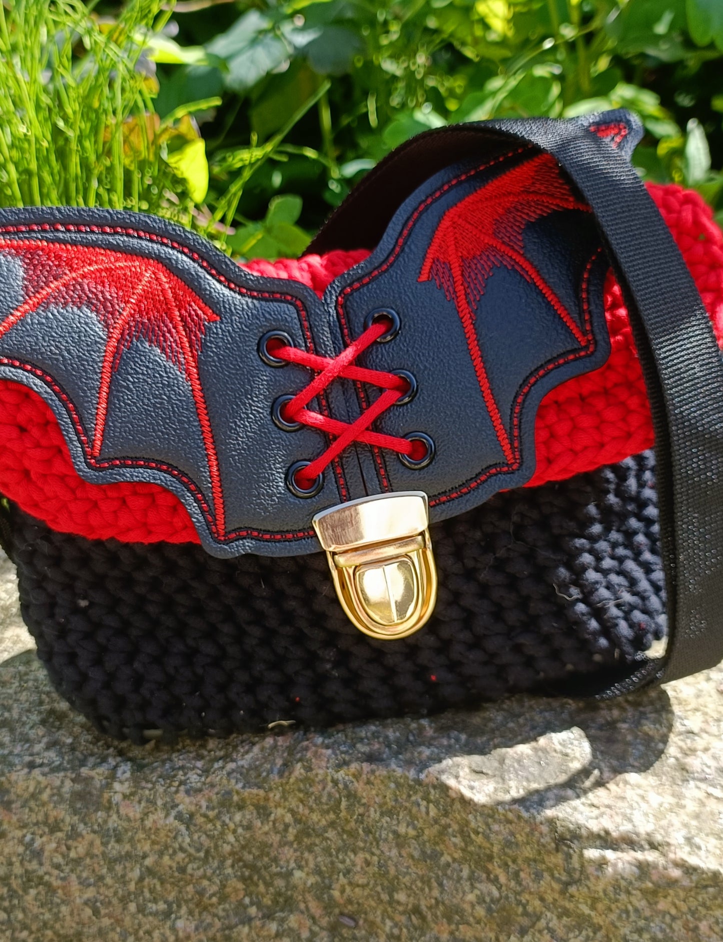Red Batwing Purse