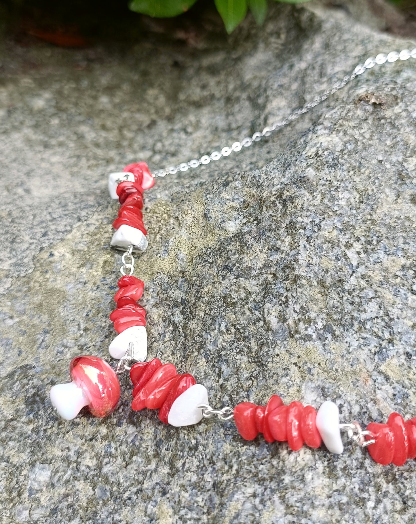 Fly Agaric Mushroom necklace