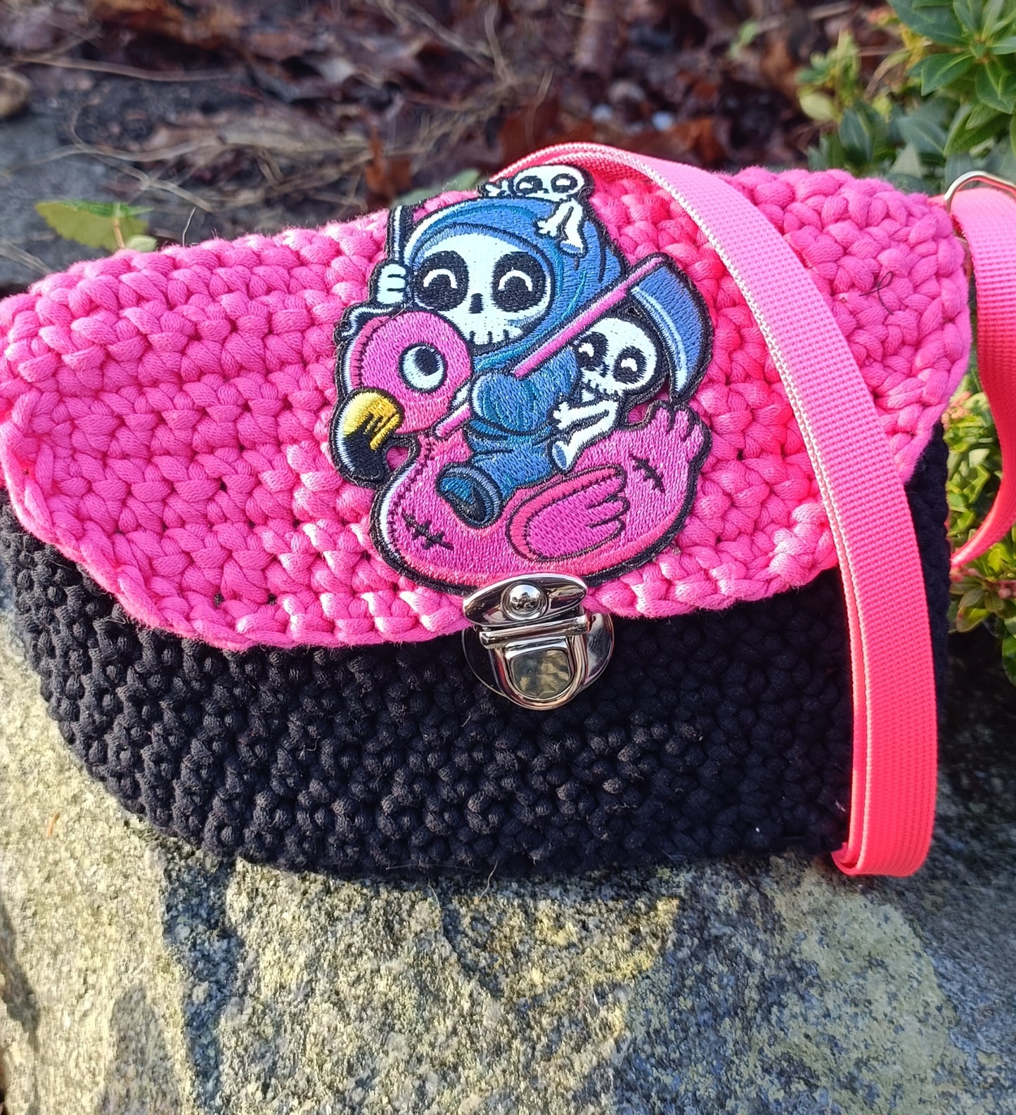 Skeleton Flamingo Purse