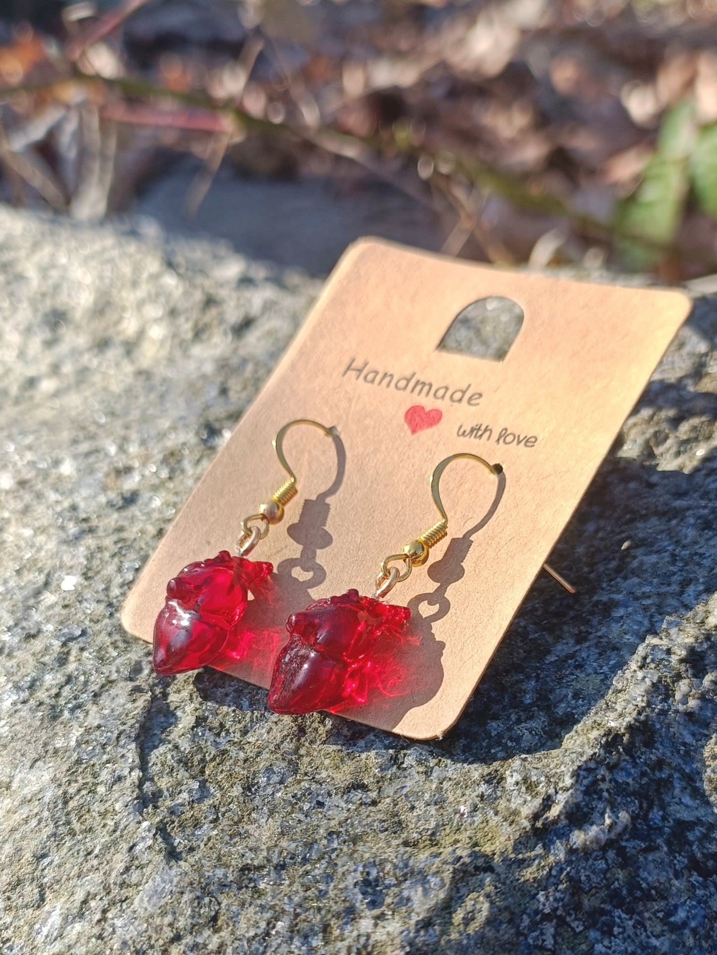 Resin Heart Earrings