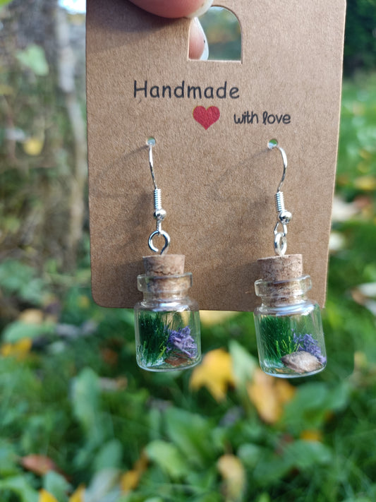 Bottle Terrarium Earrings