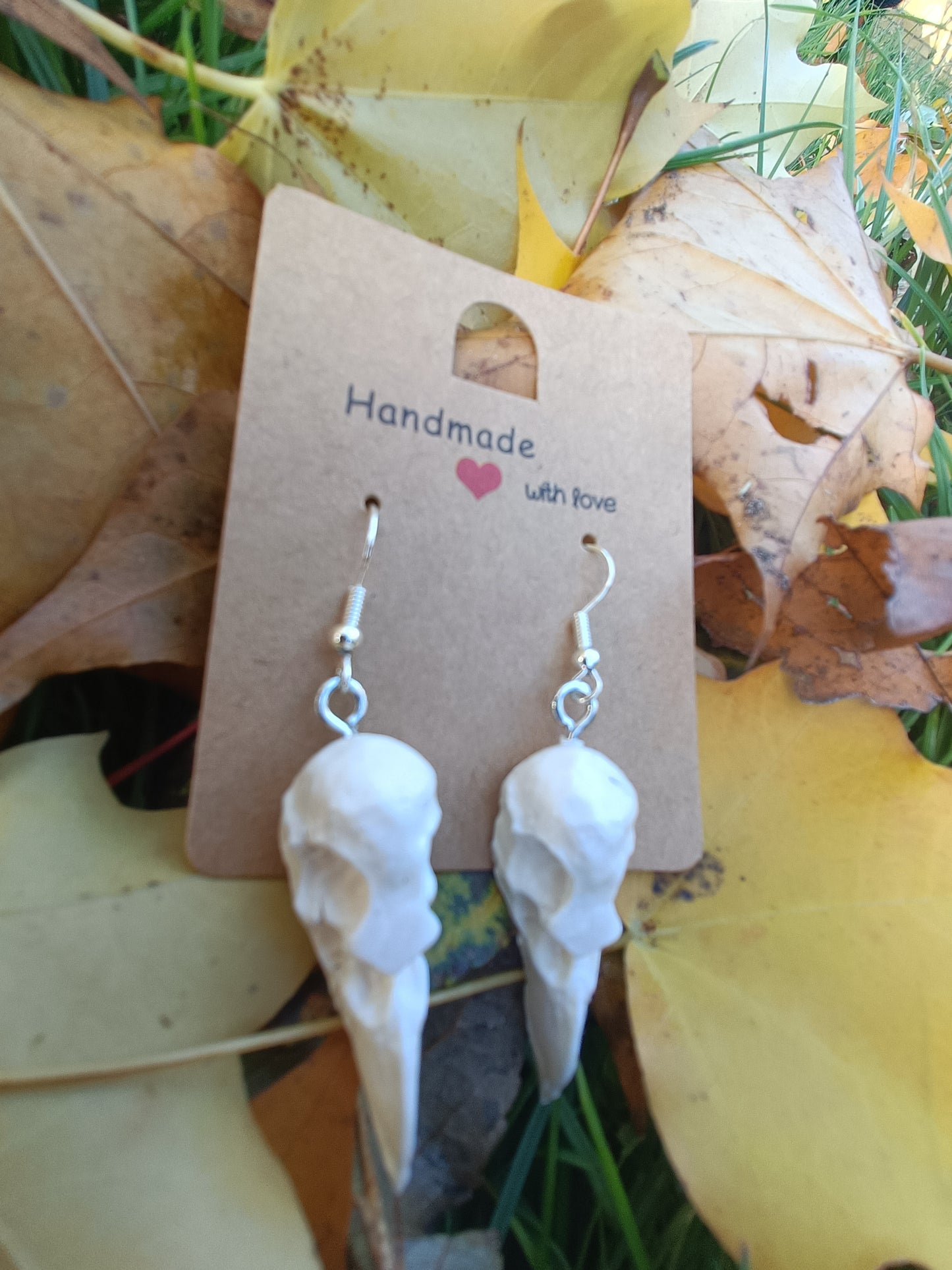 Raven Skull Earrings