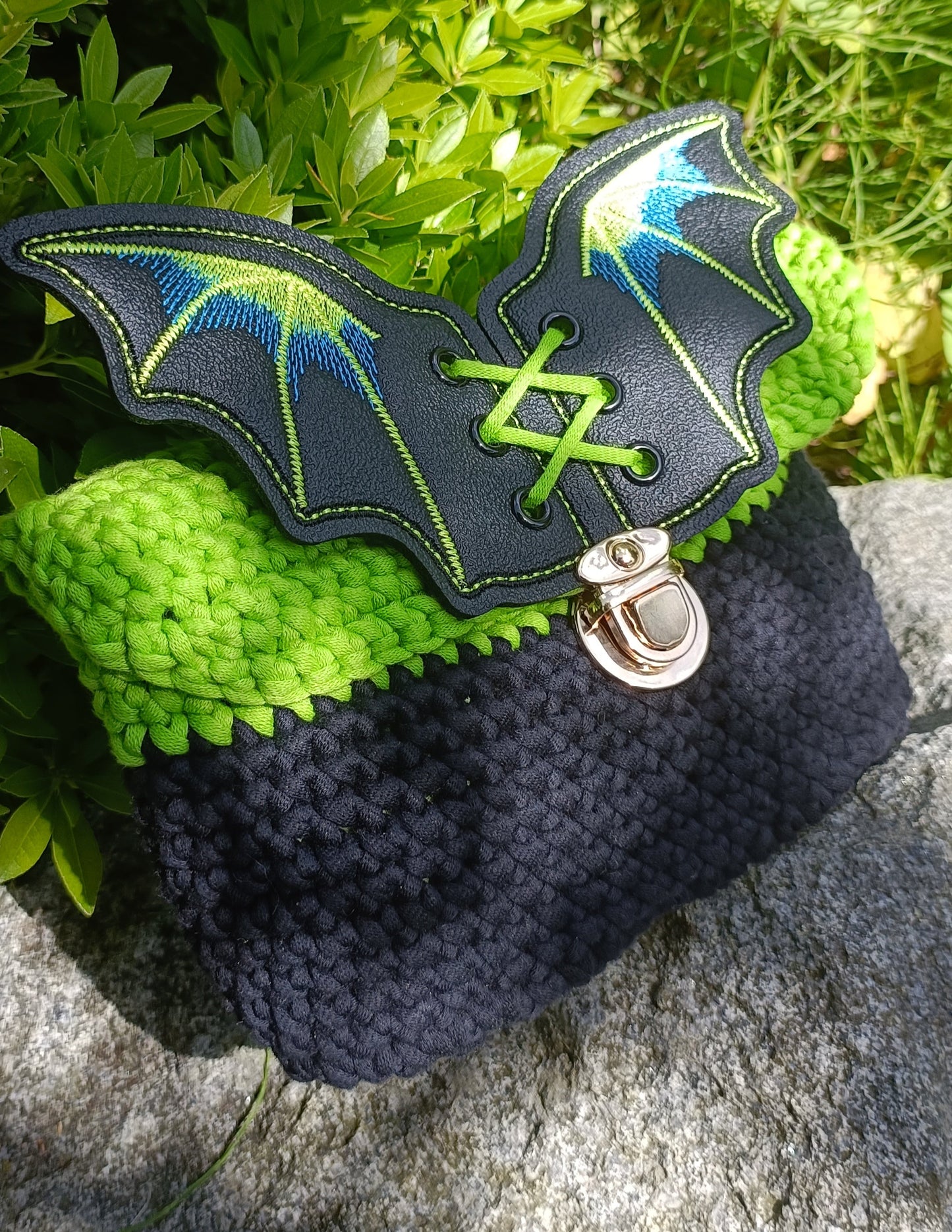 Green Batwing Purse