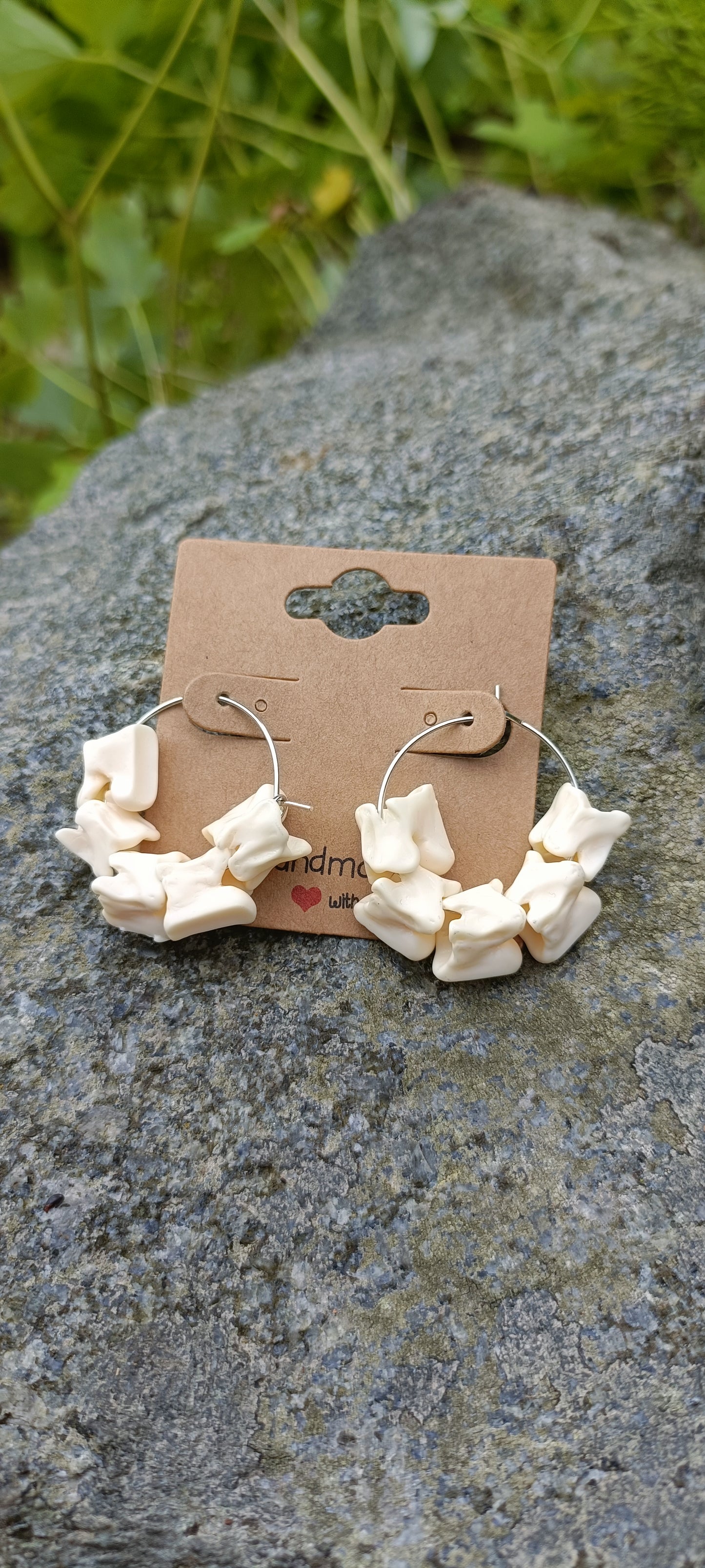 Snake spine hoop earrings