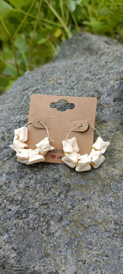 Snake spine hoop earrings