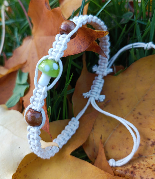 Glass Mushroom Bracelet