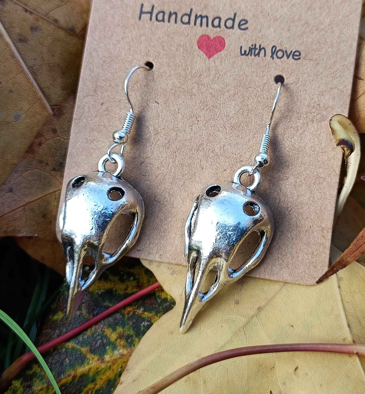 Finch Skull Earrings