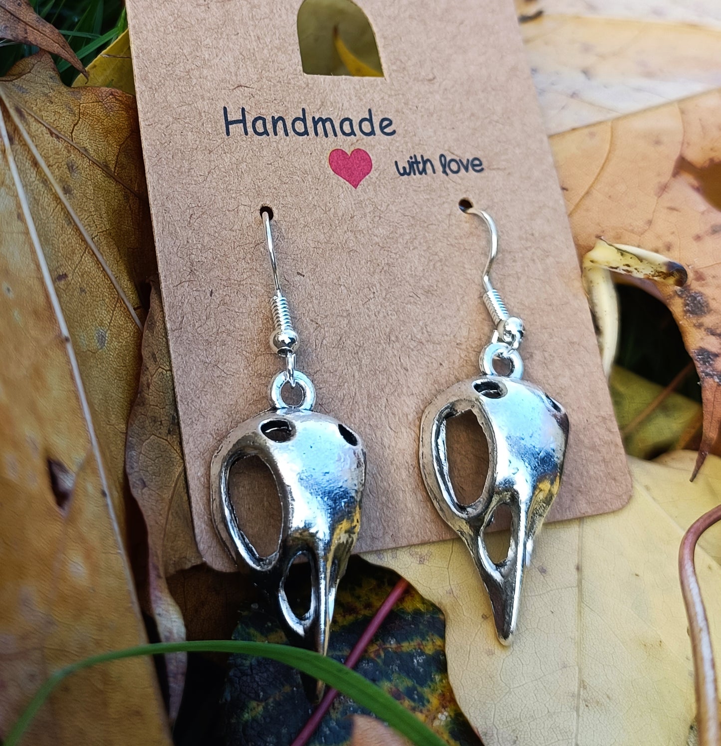 Finch Skull Earrings