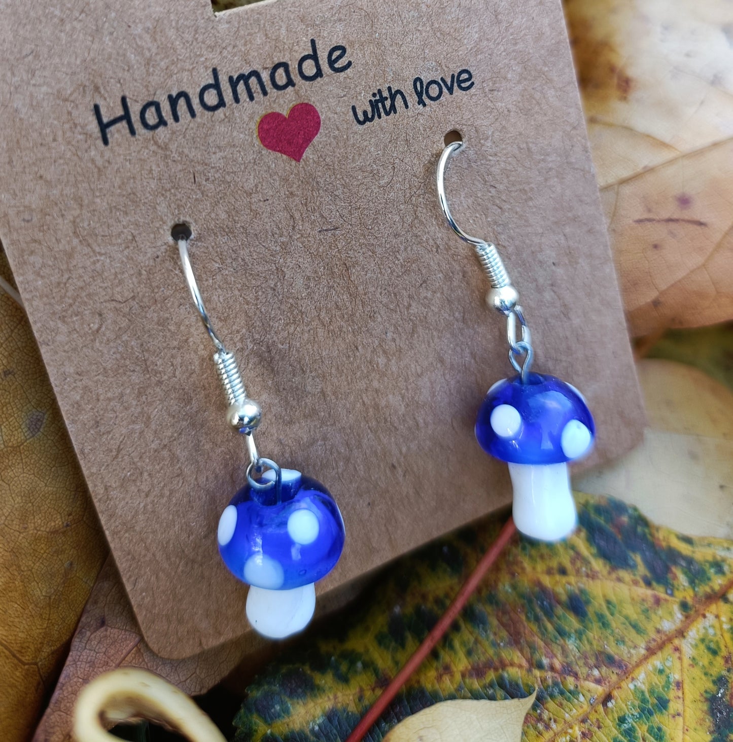 Glass Mushroom Earrings