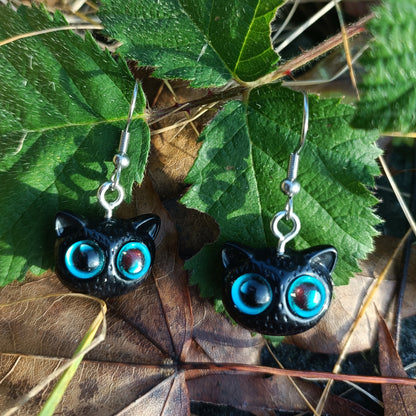 Blue-eyed Kitten Earrings