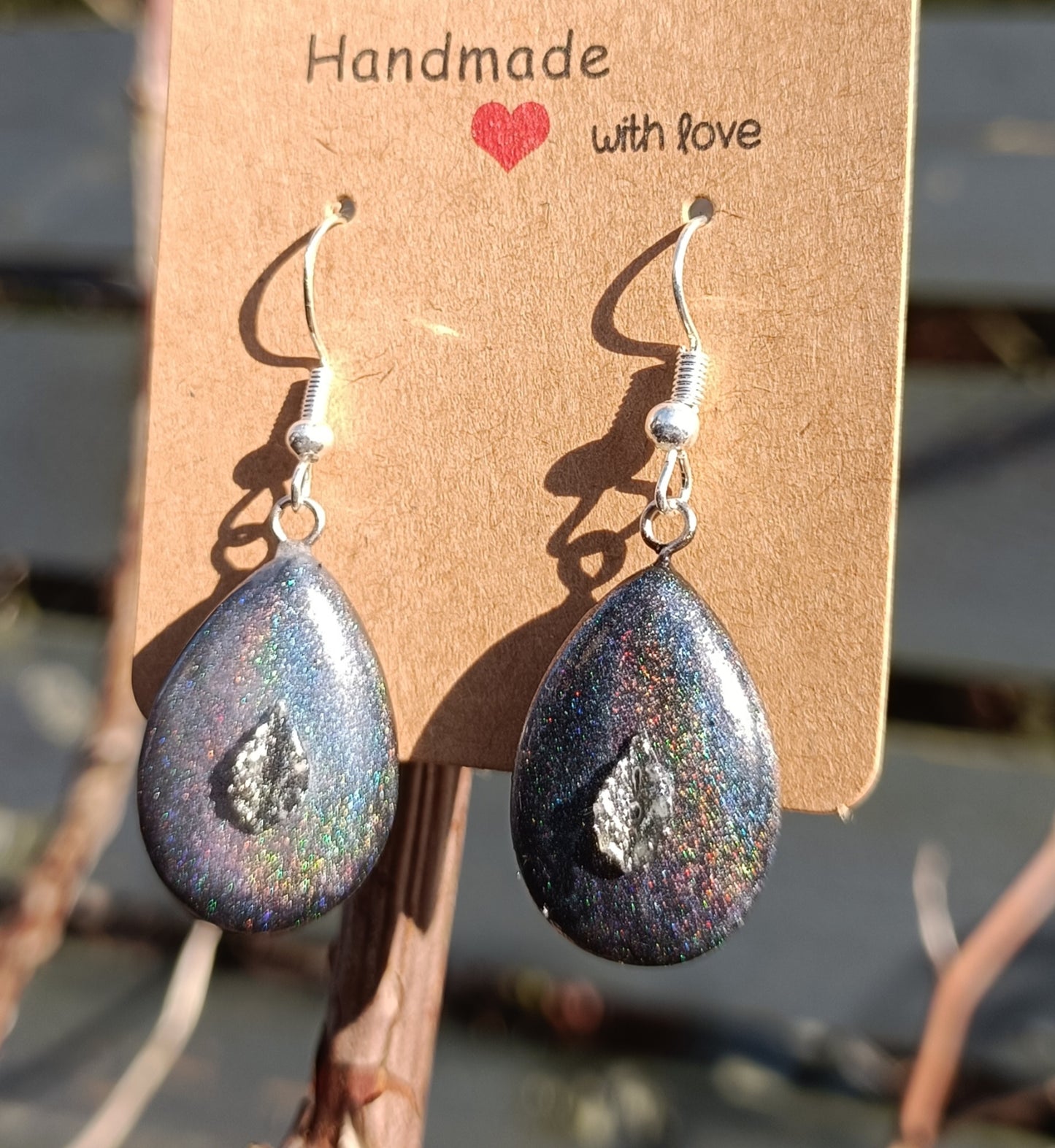 Painted Stone Drop earrings