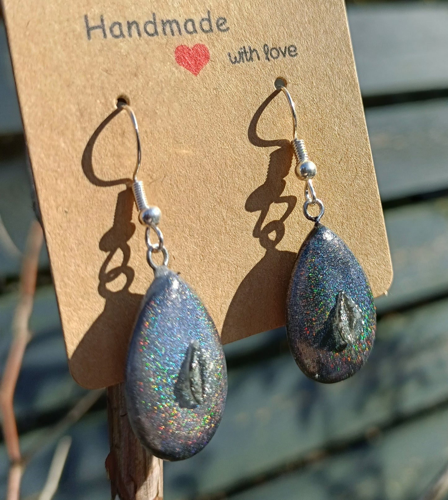 Painted Stone Drop earrings