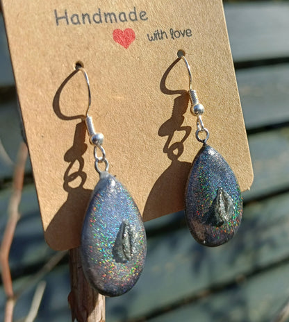 Painted Stone Drop earrings