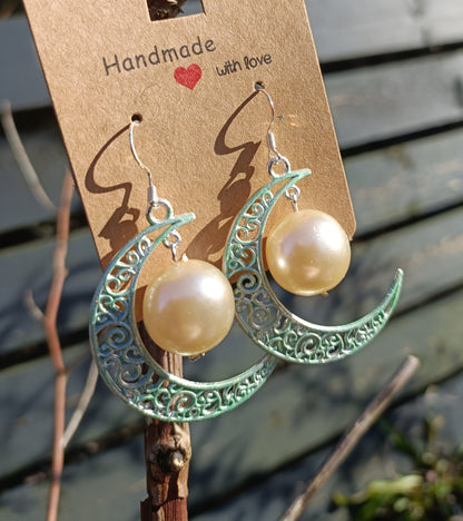 Pearl Moon Earrings