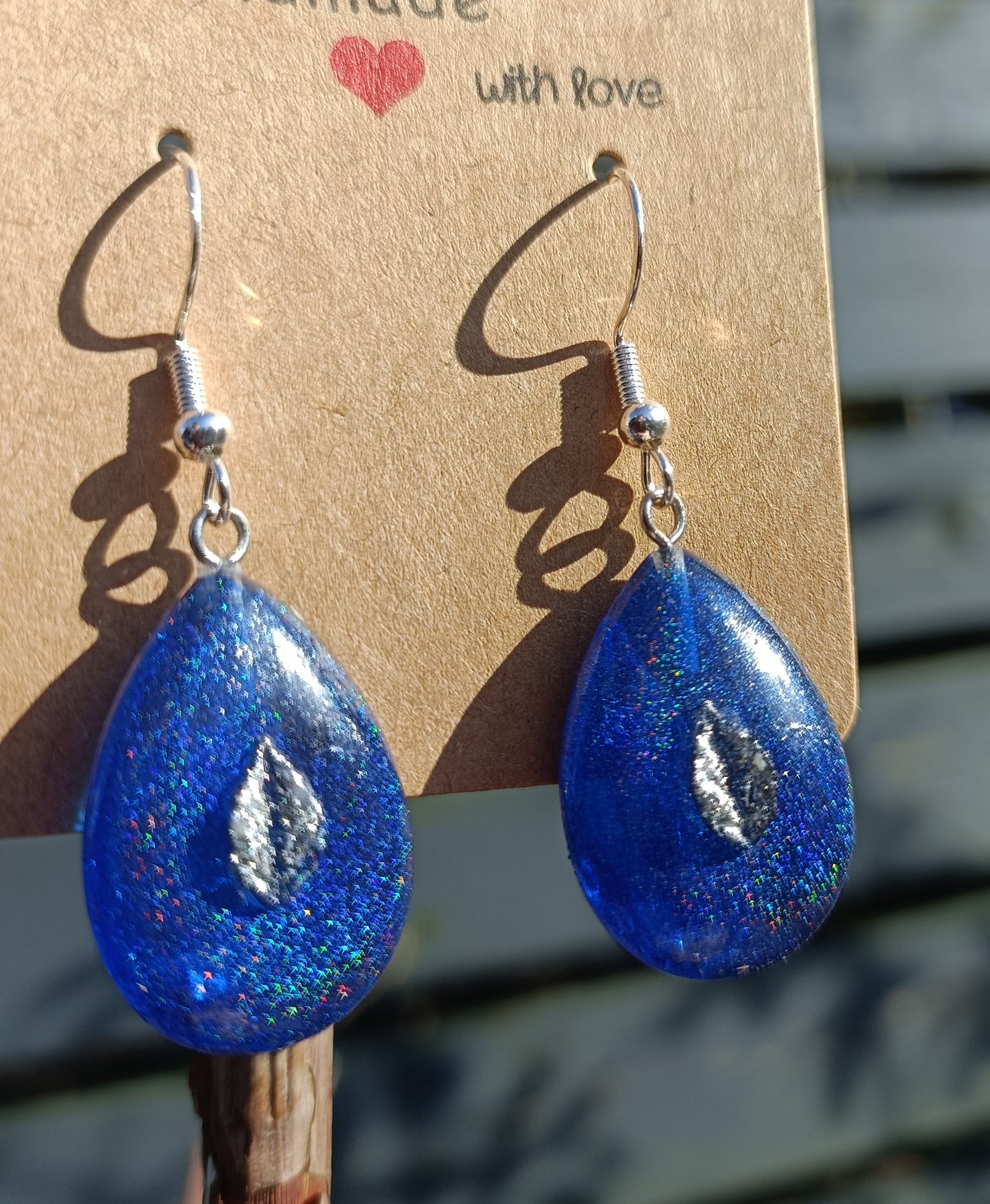 Painted Stone Drop earrings