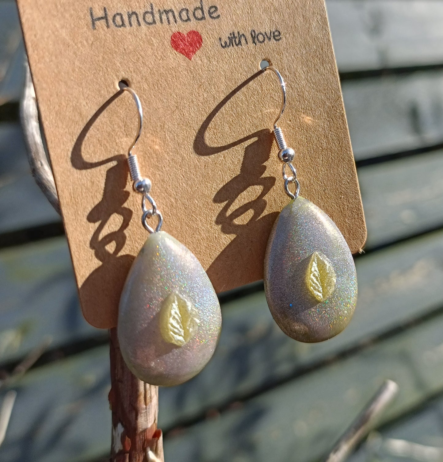 Painted Stone Drop earrings