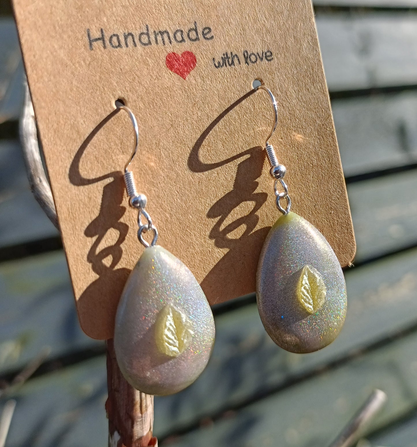 Painted Stone Drop earrings