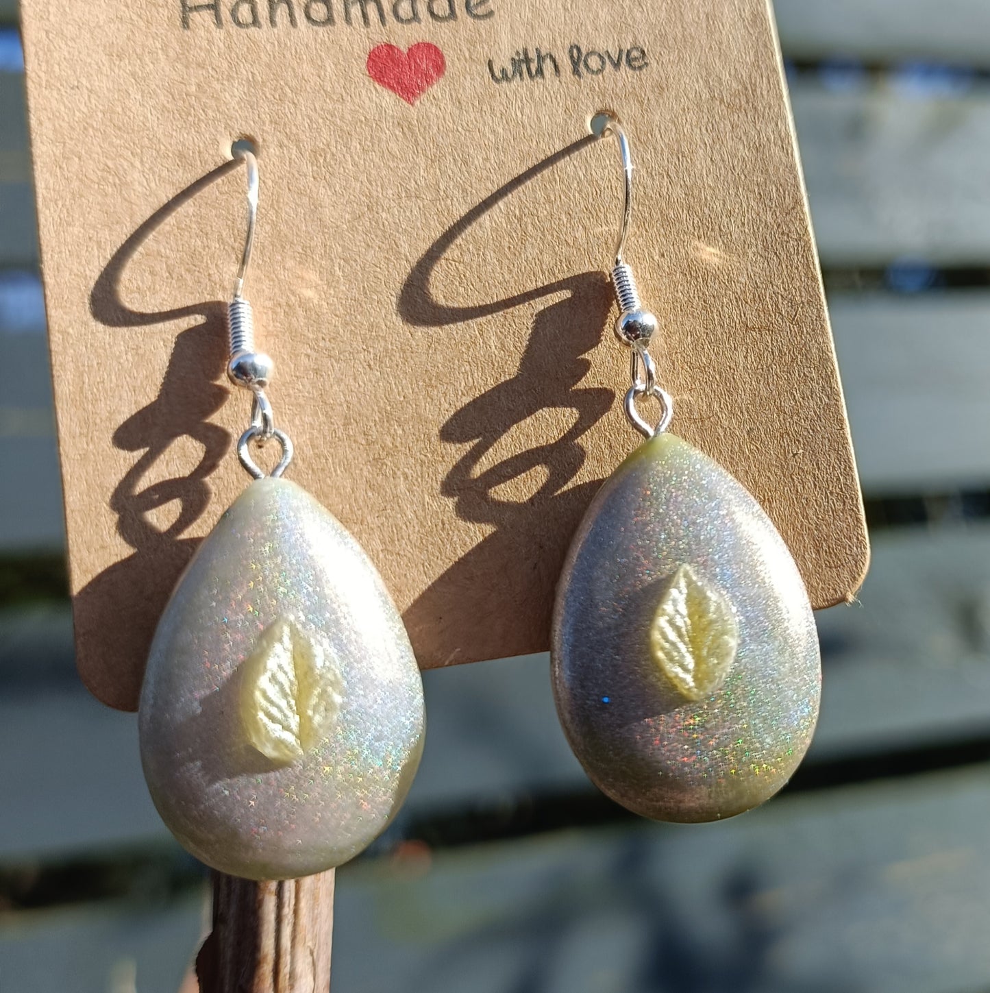 Painted Stone Drop earrings