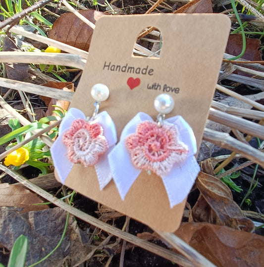 Peony & Bow Earrings