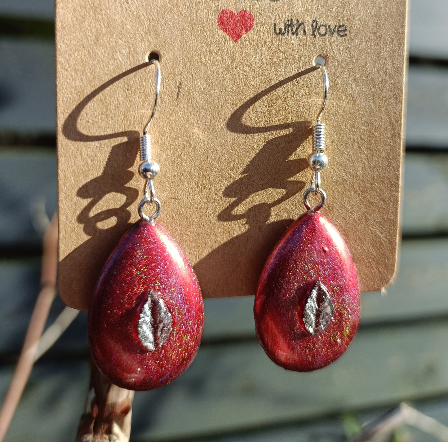 Painted Stone Drop earrings