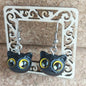 Yellow-Eyed Kitten Earrings