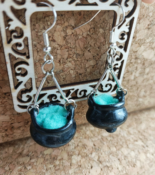Tiny Cauldron Earrings