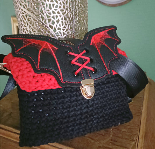 Red Batwing Purse