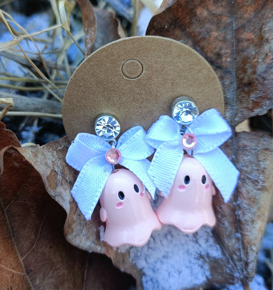 Ghost & Bow Earrings
