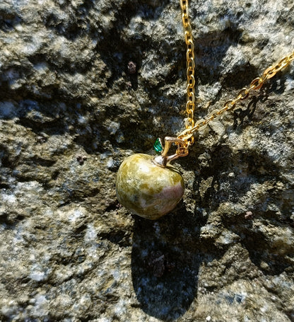 Gemstone Apple Necklace