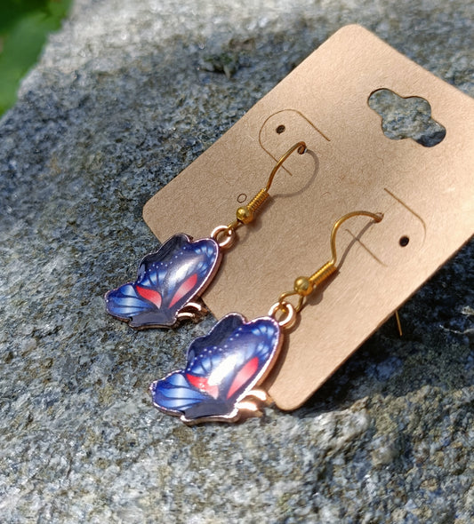Enamel Butterfly Earrings
