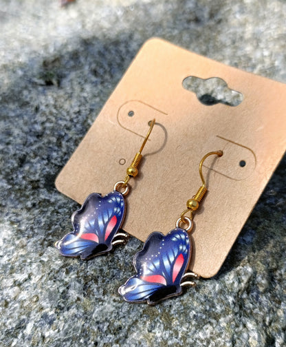 Enamel Butterfly Earrings