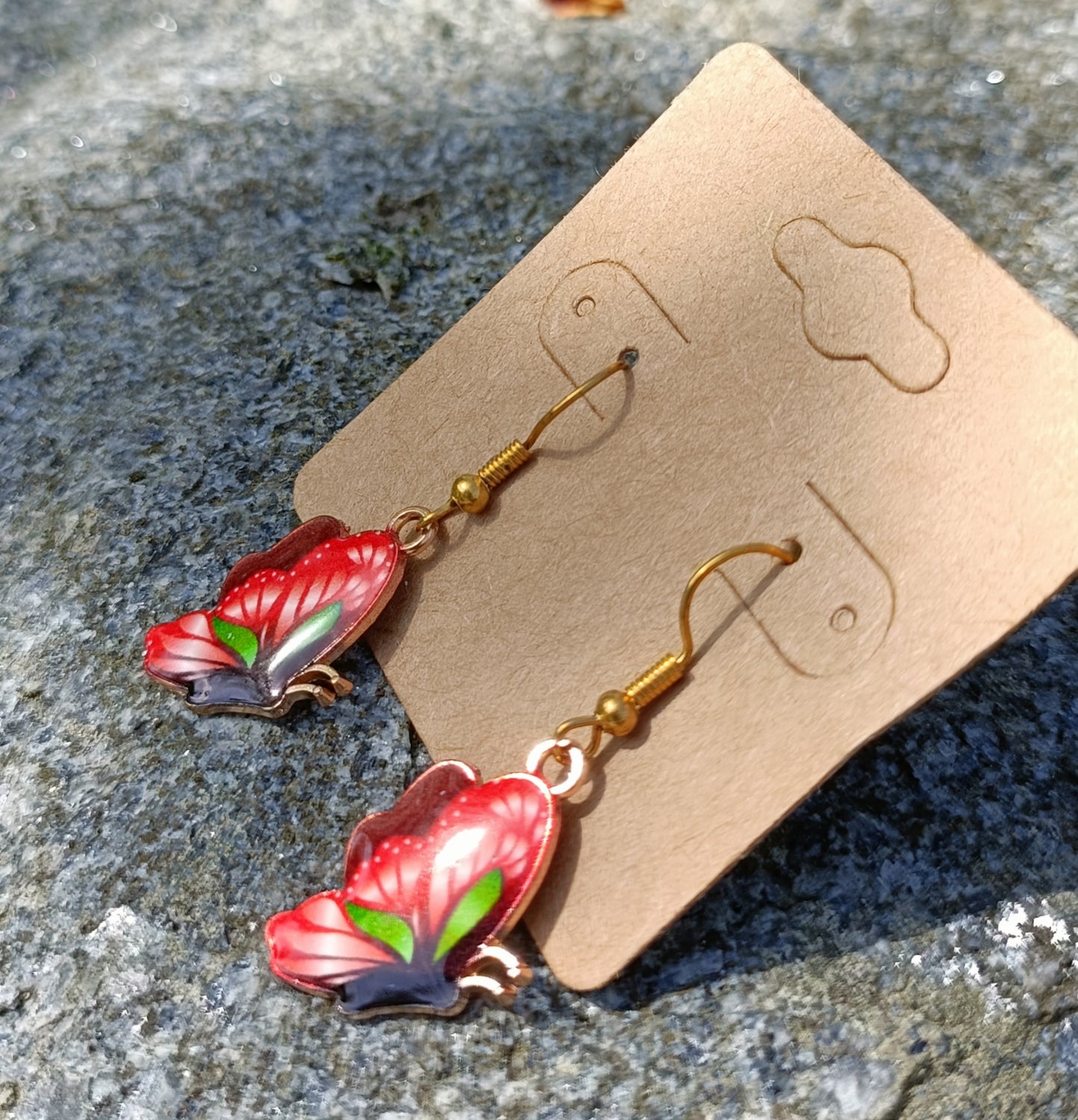 Enamel Butterfly Earrings