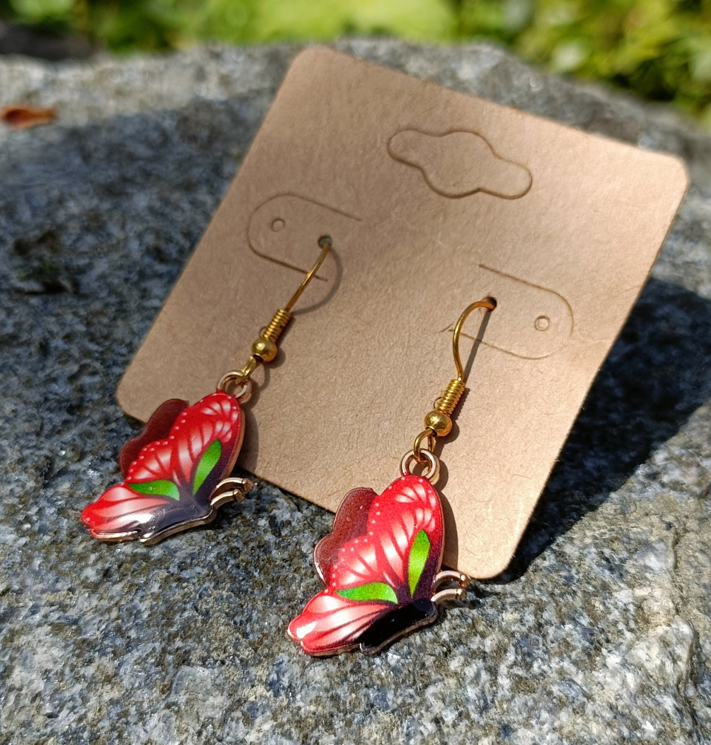 Enamel Butterfly Earrings