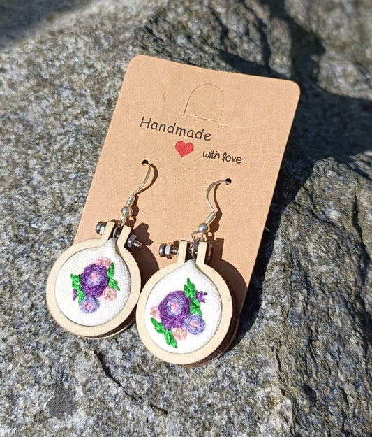 Tiny Embroidery Earrings
