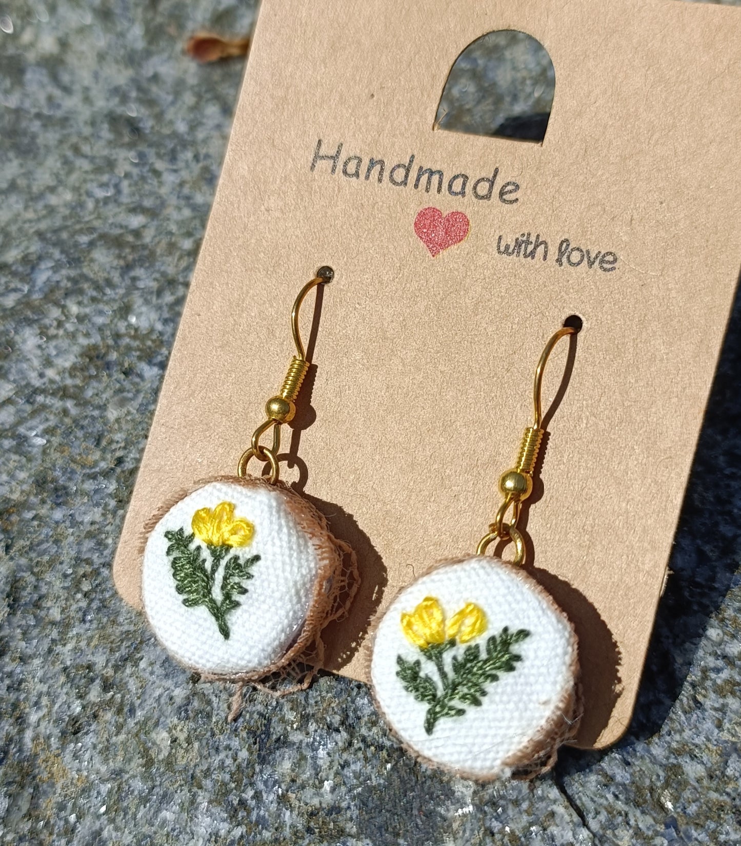 Tiny Embroidery Earrings