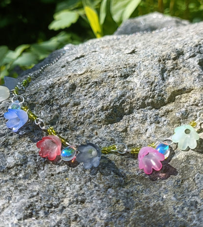 Tulip & Glass drop necklace