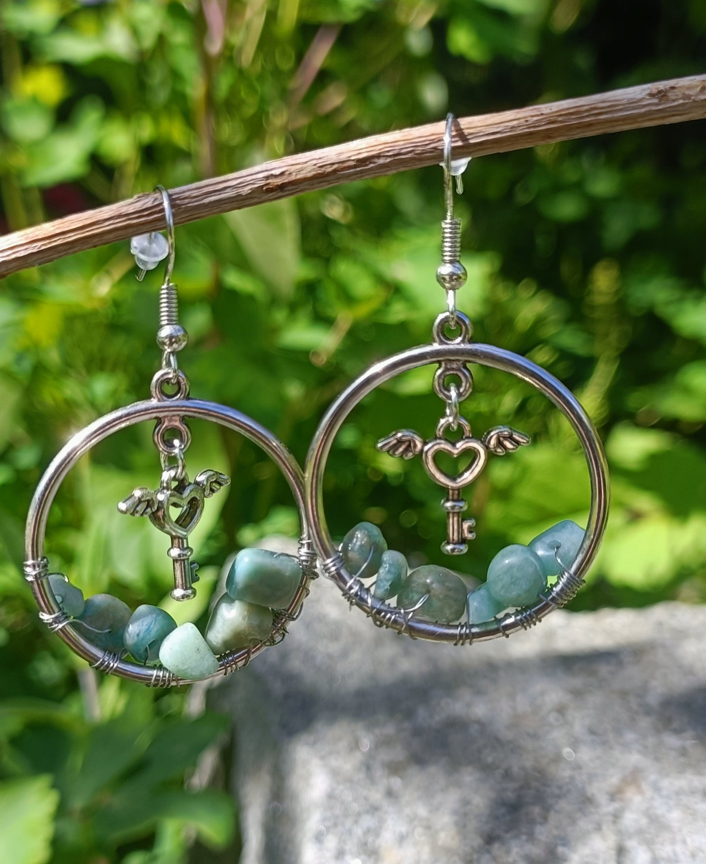 Gemstone Circlet Earrings