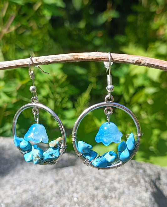 Gemstone Circlet Earrings