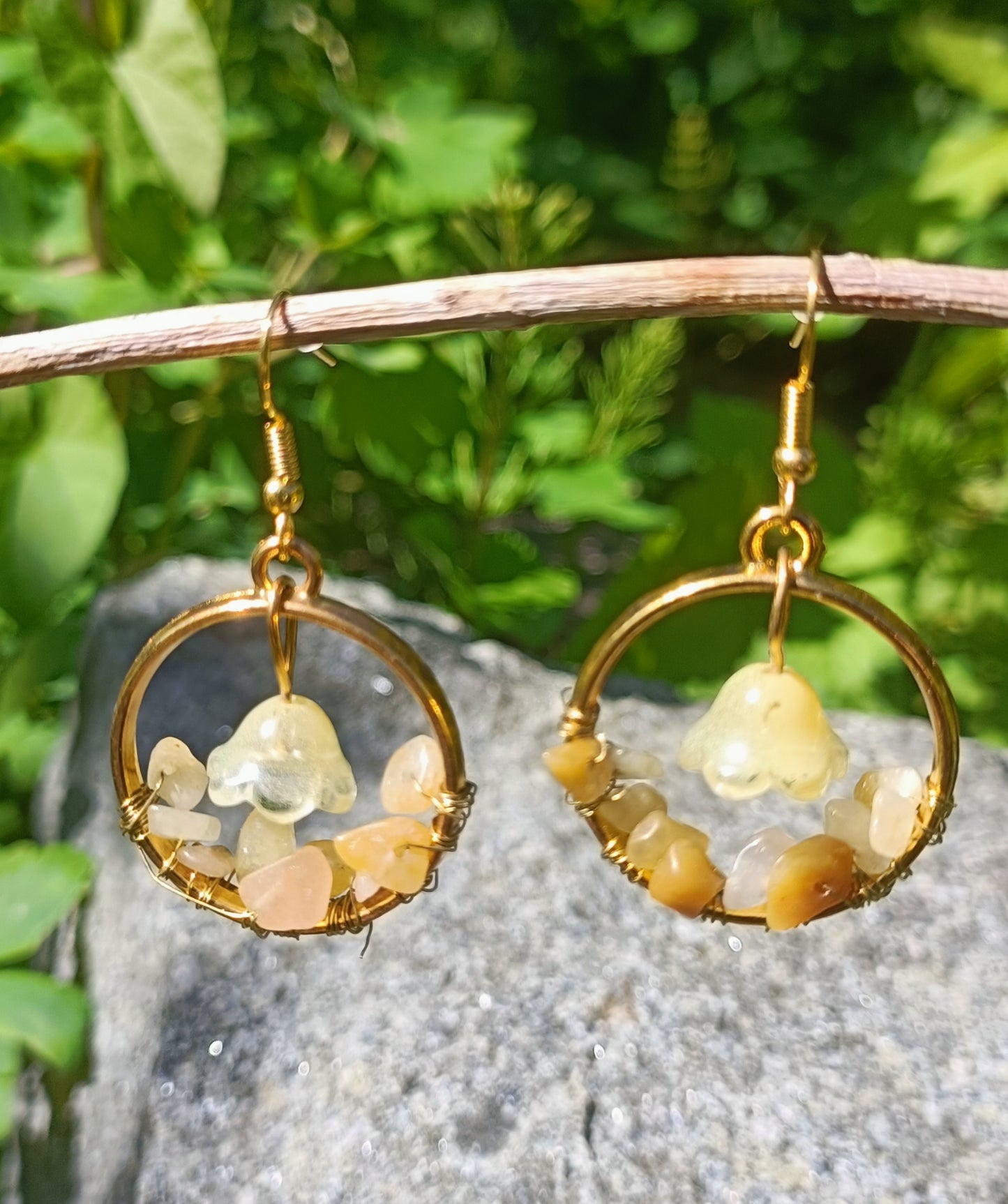 Gemstone Circlet Earrings