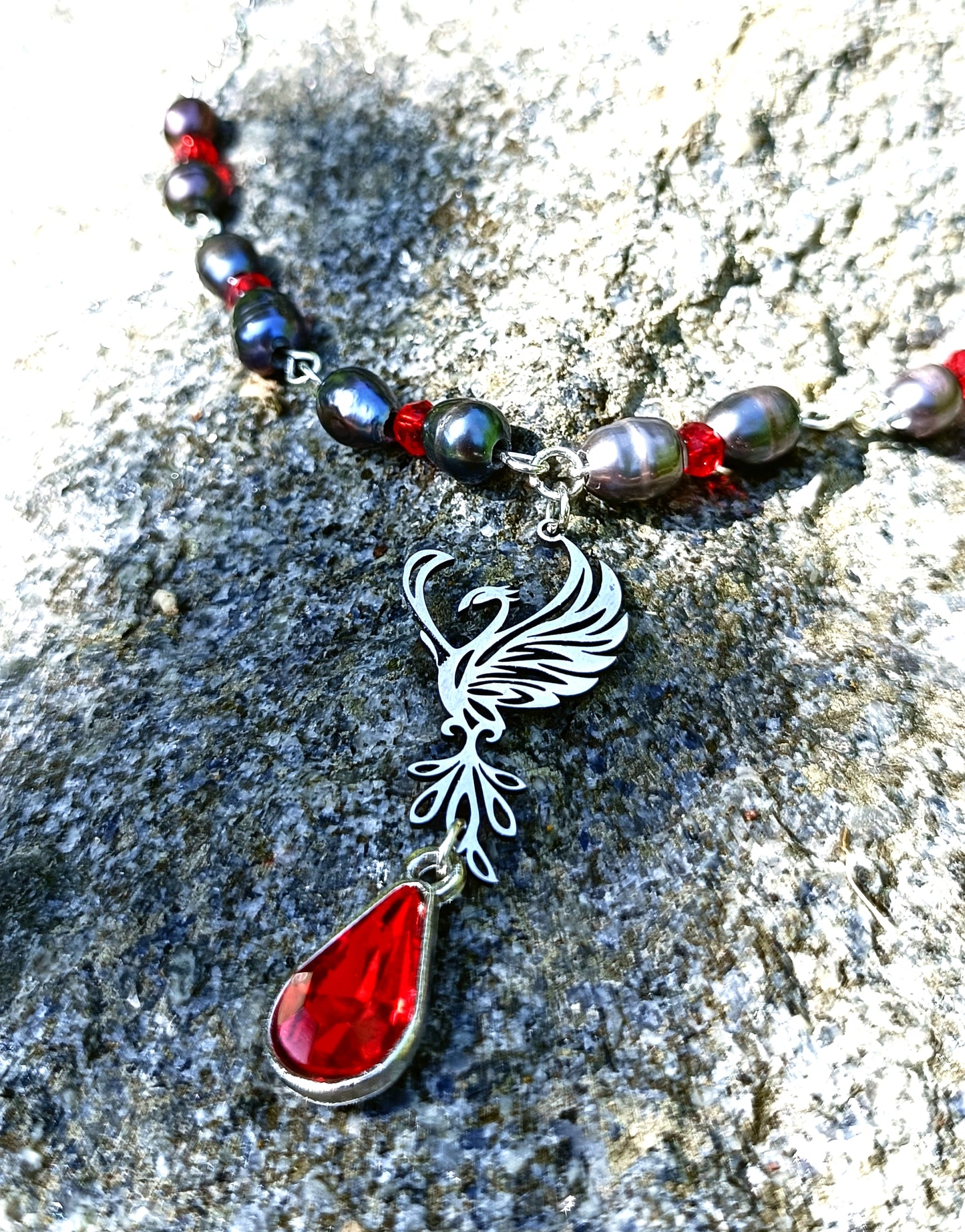 Phoenix pearl necklace